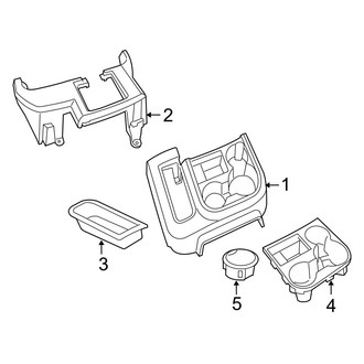 Dodge OE - Front Console (With Bench Seat), (2500 / 3500)
