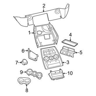Dodge OE - Front Console (With Bucket Seat), (2500 / 3500)
