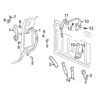 Dodge OE - Upper Seat Belt Lap and Shoulder Belt Bolt