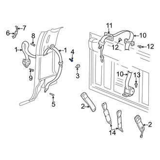 Dodge OE - Upper Seat Belt Lap and Shoulder Belt Bolt