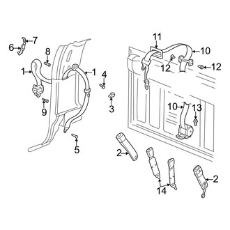 Dodge OE - Restraint Systems - Front Seat Belts (Regular Cab)
