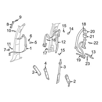Dodge OE - Restraint Systems - Front Seat Belts (Quad Cab)