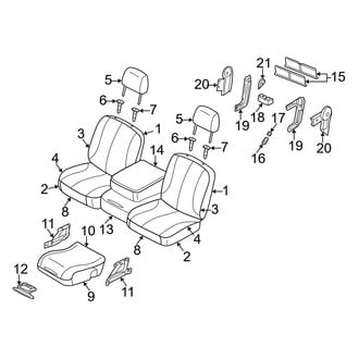 Dodge OE - Seats & Tracks - Front Seat Components (Cloth Trim (M9)), (2500 / 3500 Regular Cab)