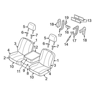 Dodge OE - Seats & Tracks - Front Seat Components (Cloth Trim (P9)), (Quad Cab)
