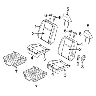 Dodge OE - Seats & Tracks - Front Seat Components (Leather Trim (CJ)), (Quad Cab)