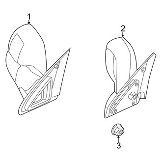 Dodge OE - Door - Outside Mirrors (Regular Cab), (2500 / 3500 Regular Cab)