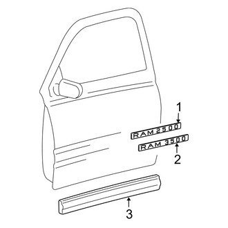 Dodge OE - Front Door - Exterior Trim (Quad Cab)