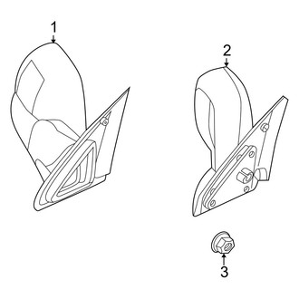 Dodge OE - Front Door - Outside Mirrors (Quad Cab)
