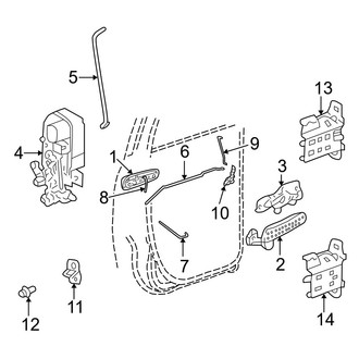 Dodge OE - Rear Door - Lock & Hardware (Quad Cab)