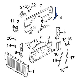 Dodge OE - Left Tailgate Hinge Bracket