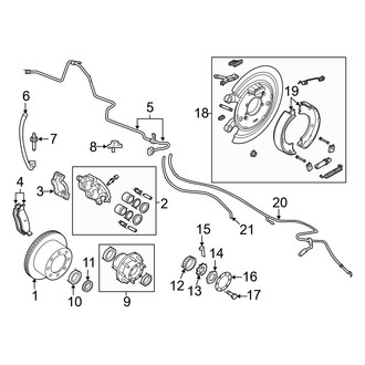 Dodge OE - Rear Suspension - Brake Components (RWD)