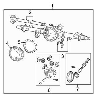 Dodge OE - Rear Suspension - Axle Housing (With 11.5 Axle), (4WD)