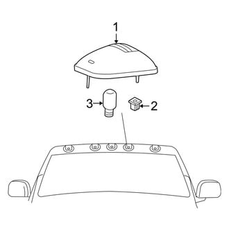 Dodge OE - Cab - Roof Lamps (Regular Cab), (2500 / 3500 Regular Cab)