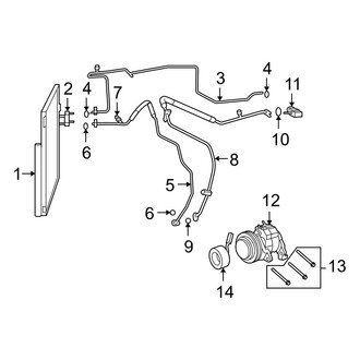 Dodge OE - Air Conditioner & Heater - Condenser, Compressor & Lines (2500 5.7L)
