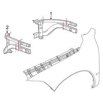 Dodge OE - Fender - Structural Components & Rails (2500 / 3500 Regular Cab / Crew Cab / Mega Cab)