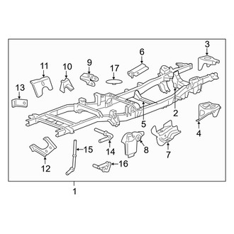 Dodge OE - Frame & Components (Frame & Crossmembers), (2500 / 3500 Regular Cab / Crew Cab / Mega Cab RWD)