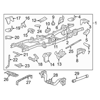 Dodge OE - Frame & Components (Frame & Crossmembers), (4WD)