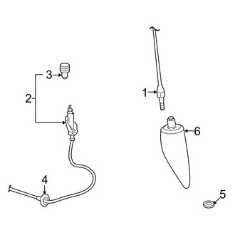 Dodge OE - Electrical - Antenna (W/O Satellite Audio), (2500 / 3500 Regular Cab / Crew Cab / Mega Cab)