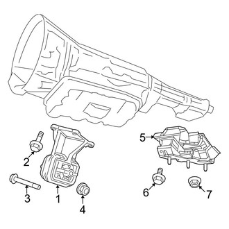 Dodge OE - Engine & Transmission Mounting (2500 Regular Cab / Crew Cab RWD 6.7L)