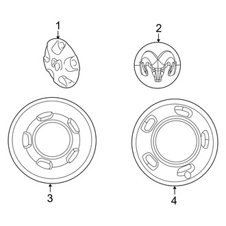 Dodge OE - Wheels - Covers & Trim (2500 / 3500 Regular Cab / Crew Cab / Mega Cab)