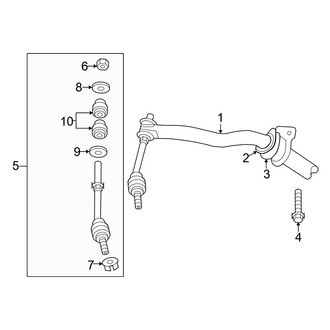 Dodge OE - Front Suspension - Stabilizer Bar & Components (With Disconnect), (Power Wagon)