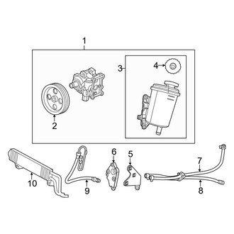 Dodge OE - Steering Gear & Linkage - Pump & Hoses (W/O Hydrobooster), (2500 SLT Regular Cab / Crew Cab 4WD 6.7L)