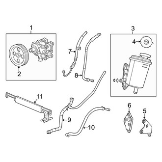 Dodge OE - Steering Gear & Linkage - Pump & Hoses (With Hydrobooster), (2500 SLT Regular Cab / Crew Cab 4WD 6.7L)