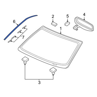 Dodge OE - Front Left Windshield Molding