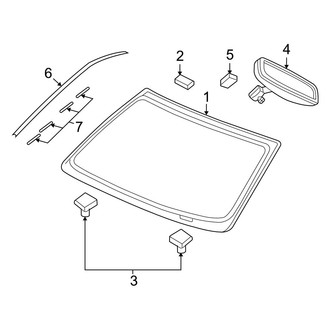 Dodge OE - Windshield - Glass (2500 / 3500 Regular Cab / Crew Cab / Mega Cab)