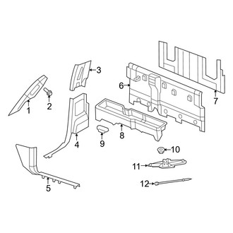 Dodge OE - Cab - Interior Trim (Pillars & Floor), (Regular Cab)