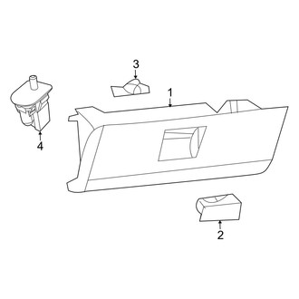 Dodge OE - Instrument Panel - Glove Box (2500 / 3500 Regular Cab / Crew Cab / Mega Cab)
