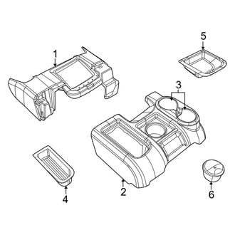 Dodge OE - Center Console (W/O Armrest), (2500 / 3500 Regular Cab / Crew Cab / Mega Cab)