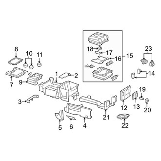 Dodge OE - Center Console (With Armrest), (2500 / 3500 Regular Cab / Crew Cab / Mega Cab)