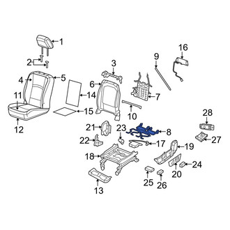 Dodge OE - Front Lower Seat Lumbar Support Cushion