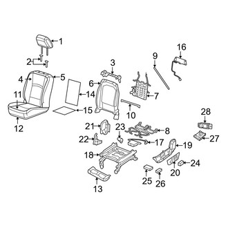 Dodge OE - Seats & Tracks - Front Seat Components (Bucket Seats), (2500 / 3500 Regular Cab / Crew Cab / Mega Cab)
