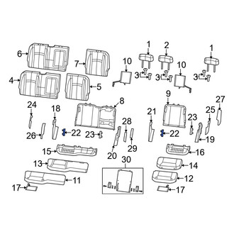 Dodge OE - Right Inner Seat Track Cover