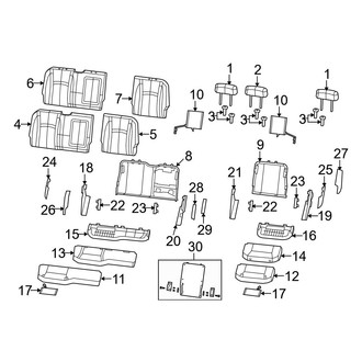 Dodge OE - Seats & Tracks - Rear Seat Components (Split Bench Seat 60/40)