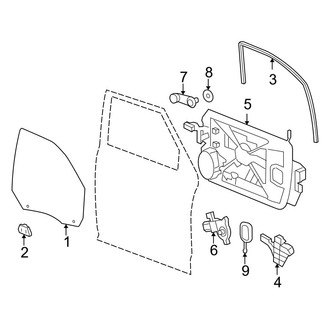 Dodge OE - Front Door - Glass & Hardware