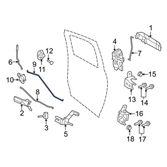 Dodge OE - Rear Left Inner Door Lock Operating Rod