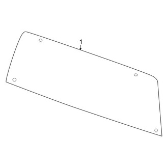 Dodge OE - Back Glass - Glass (Fixed Glass), (2500 / 3500 Regular Cab / Crew Cab / Mega Cab)