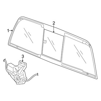 Dodge OE - Back Glass - Glass (Sliding Glass), (2500 / 3500 Regular Cab / Crew Cab / Mega Cab)