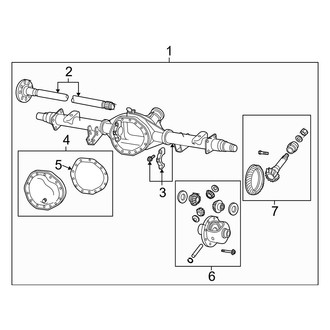 Dodge OE - Rear Suspension - Axle Housing (With 11.5 Axle, W/O Dual Rear Wheels), (RWD)