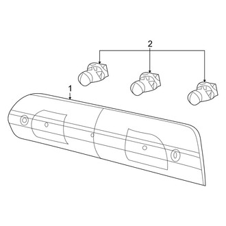 Dodge OE - Rear Lamps - High Mount Lamps (2500 / 3500 Regular Cab / Crew Cab / Mega Cab)