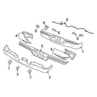 Dodge OE - Rear Bumper - Bumper & Components (2500 / 3500 Regular Cab / Crew Cab / Mega Cab)