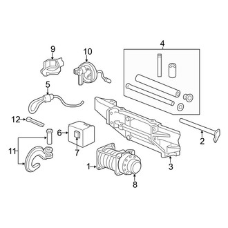 Dodge OE - Front Bumper - Tow Hook & Hitch (Winch), (2500 / 3500 Regular Cab / Crew Cab / Mega Cab)