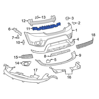 Dodge OE - Front Bumper Impact Absorber