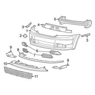 Dodge OE - Front Bumper - Bumper & Components (1-Piece), (AVP / Crew / SE)