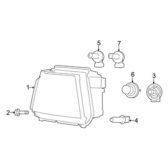 Dodge OE - Front Lamps - Headlamp Components