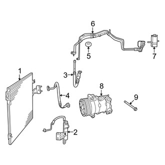 Dodge OE - Air Conditioner & Heater - Condenser, Compressor & Lines