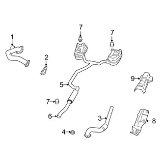 Dodge OE - Exhaust System - Exhaust Components (3.5L)